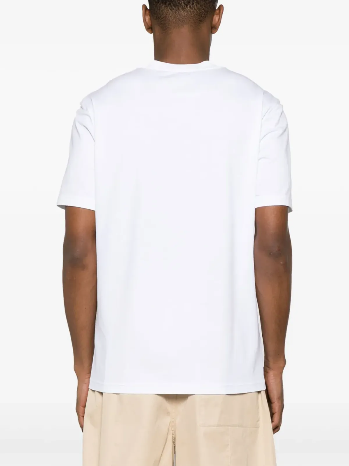 Moschino ロゴパッチ ストレッチコットン Tシャツ ホワイト - 画像4