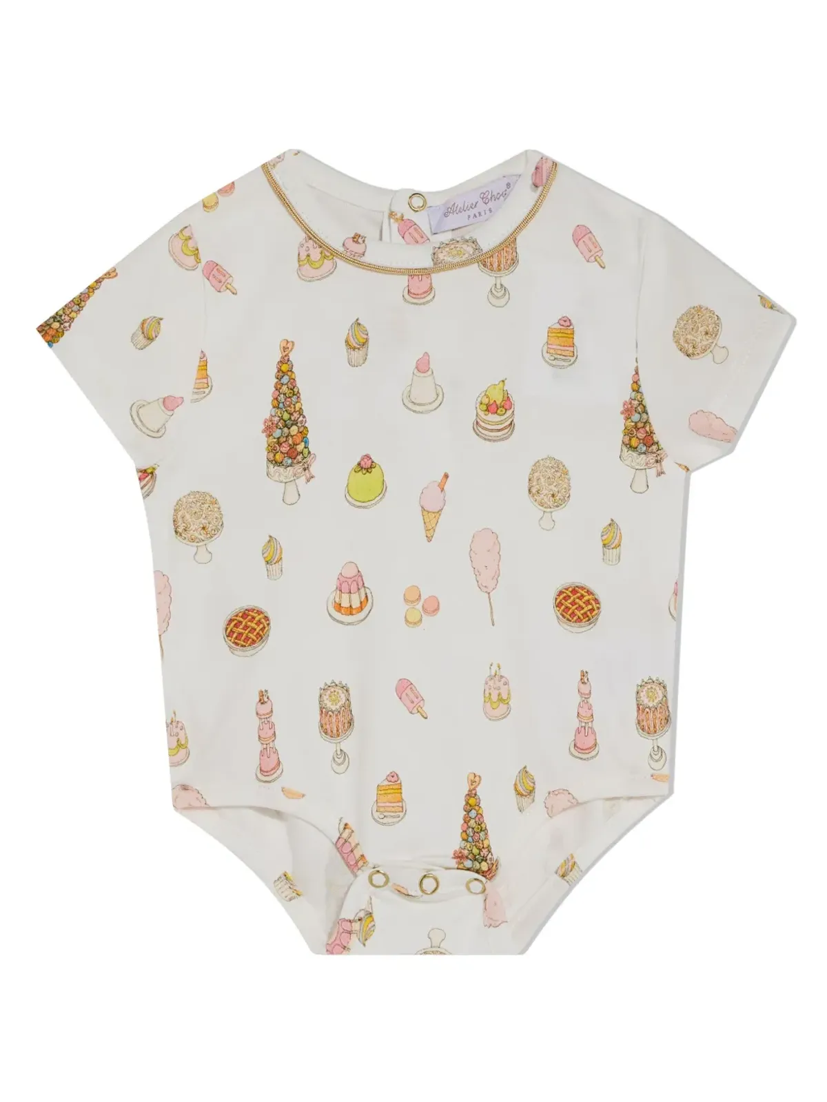 Atelier Choux グラフィックプリント オーガニックコットン ボディスーツ - 画像1