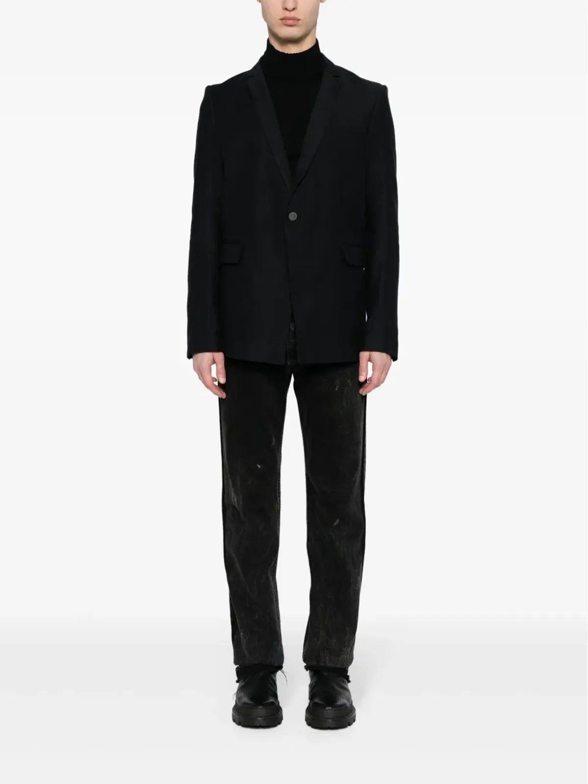 Boris Bidjan Saberi ショールラペル・シングルブレストブレザー - 画像2