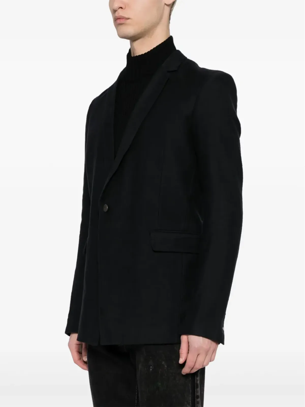 Boris Bidjan Saberi ショールラペル・シングルブレストブレザー - 画像3