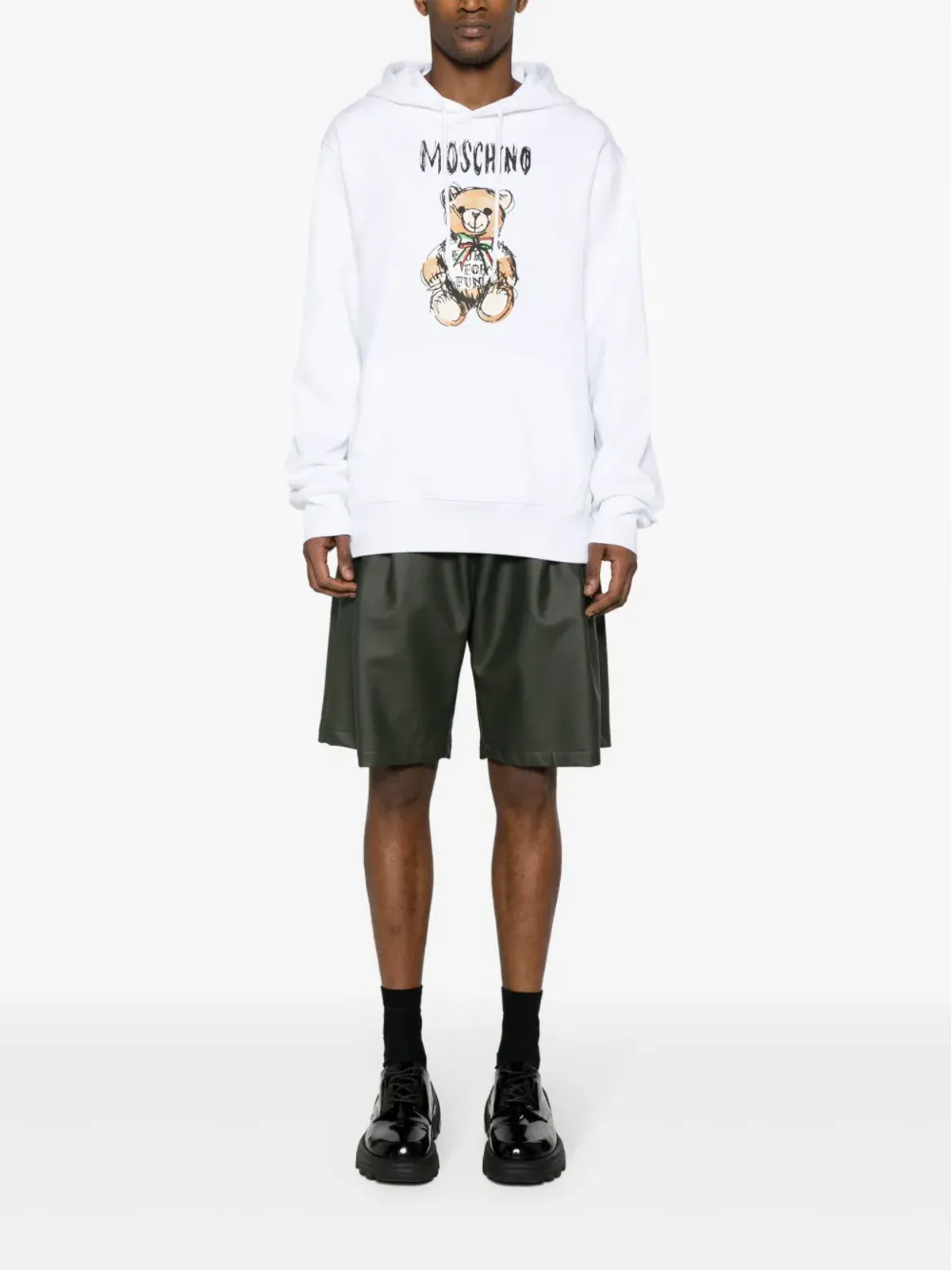 Moschino テディベア柄 綿 フーディー - 画像2