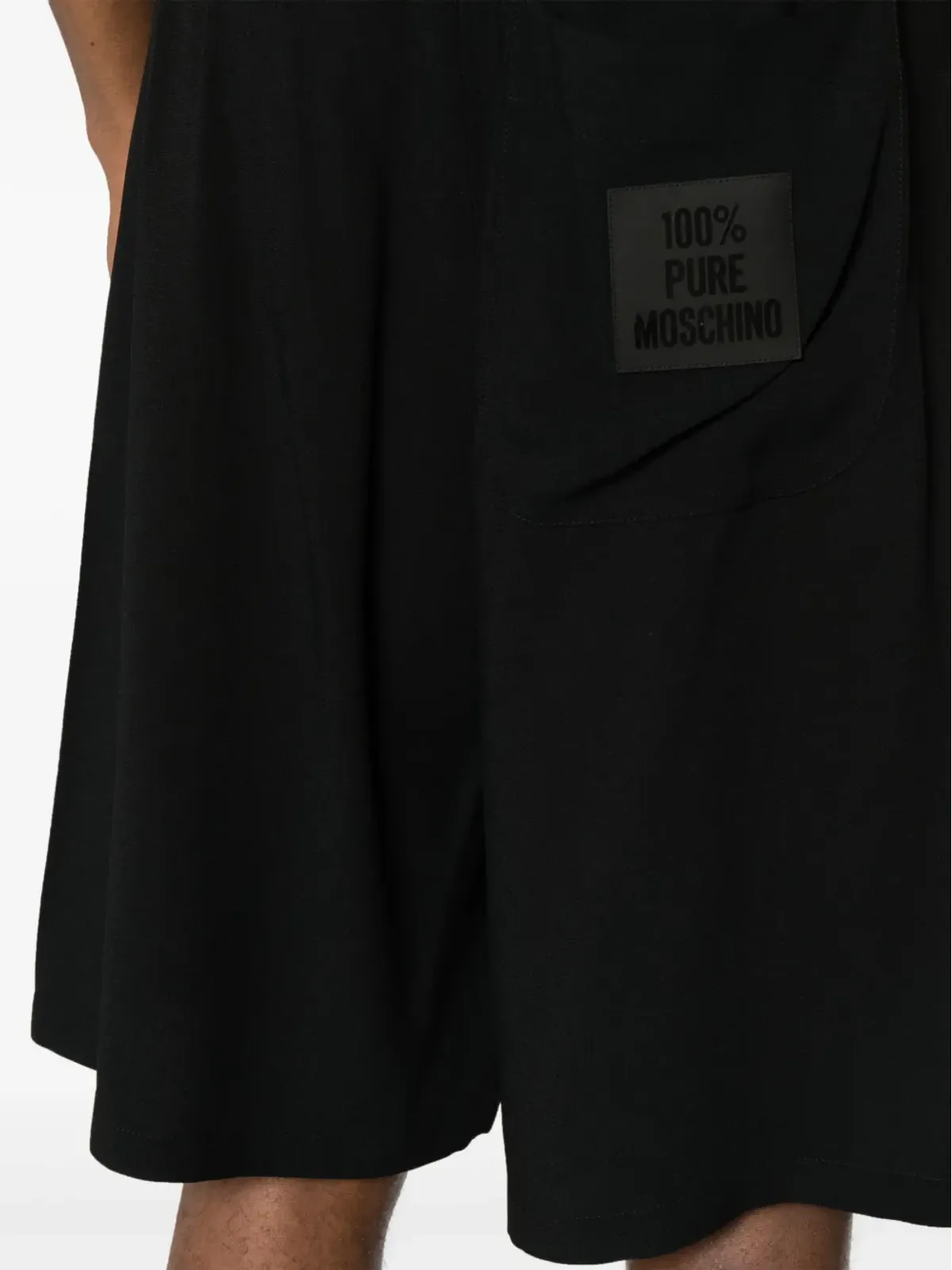 Moschino ロゴパッチ クレープ生地ショーツ - 画像5