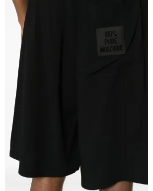 Moschino ロゴパッチ クレープ生地ショーツ - サムネイル5