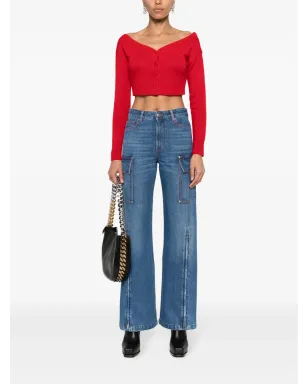 Stella McCartney ビンテージ アンクルジップ付きワイドジーンズ ブルー - サムネイル2