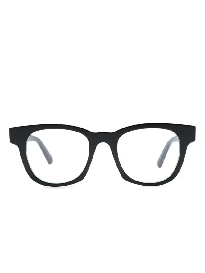 Moncler Eyewear Moncler Eyewear ロゴプレートウェイファー型フレームのメガネの商品画像