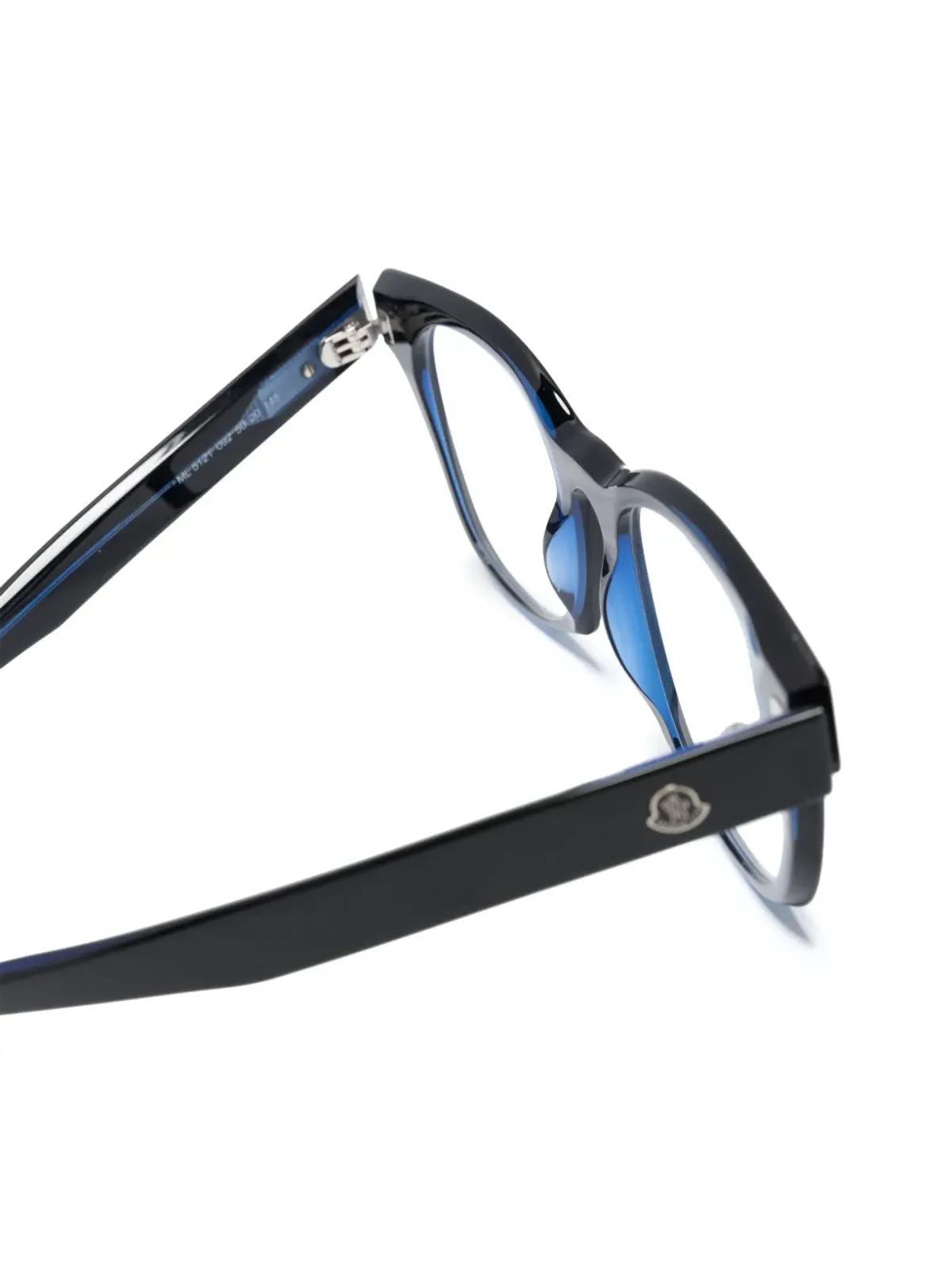 Moncler Eyewear ロゴプレートウェイファー型フレームのメガネ - 画像3