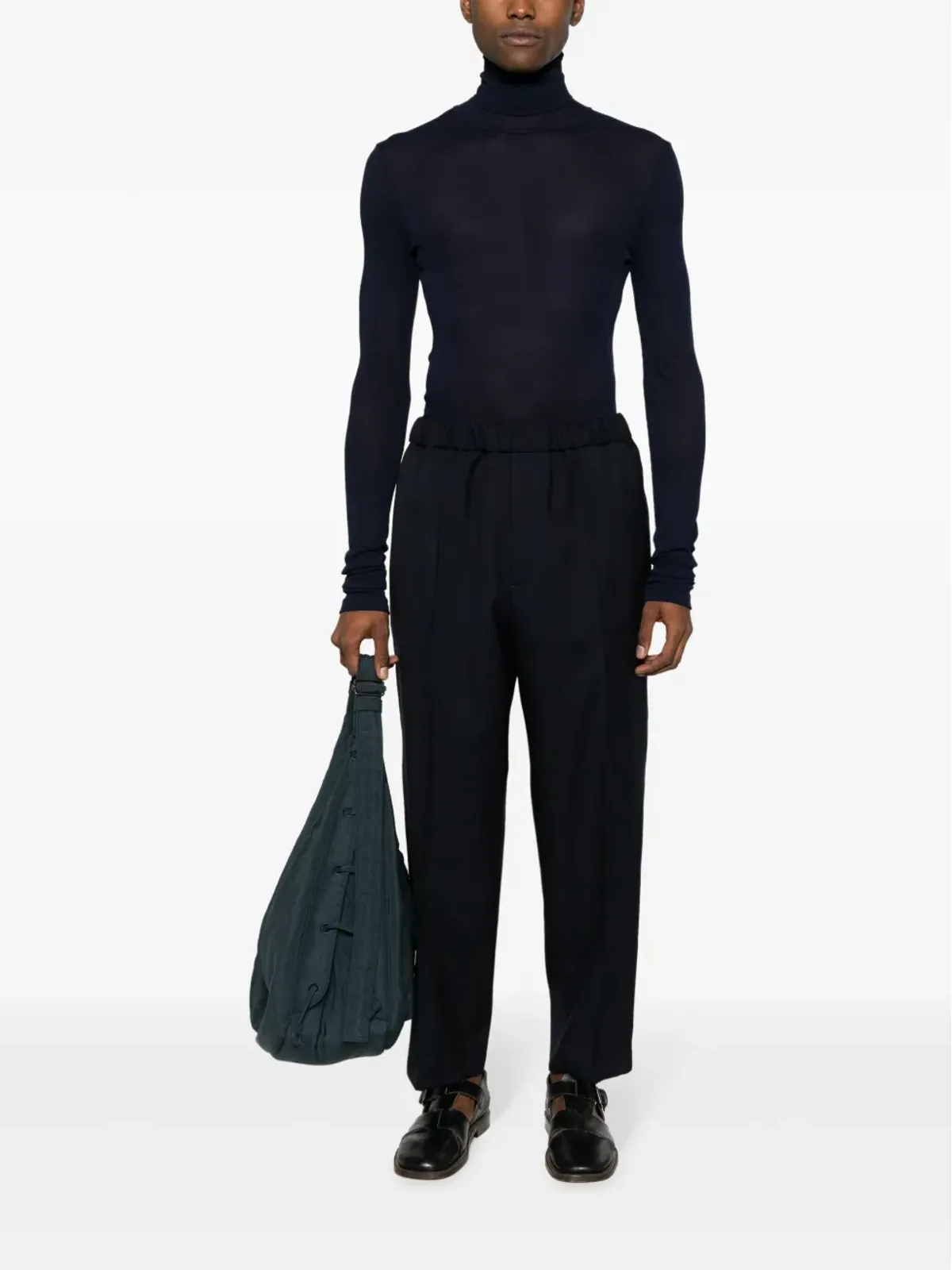 Jil Sander エラスティックウエストバンド付きパンツ - ブルー - 画像2