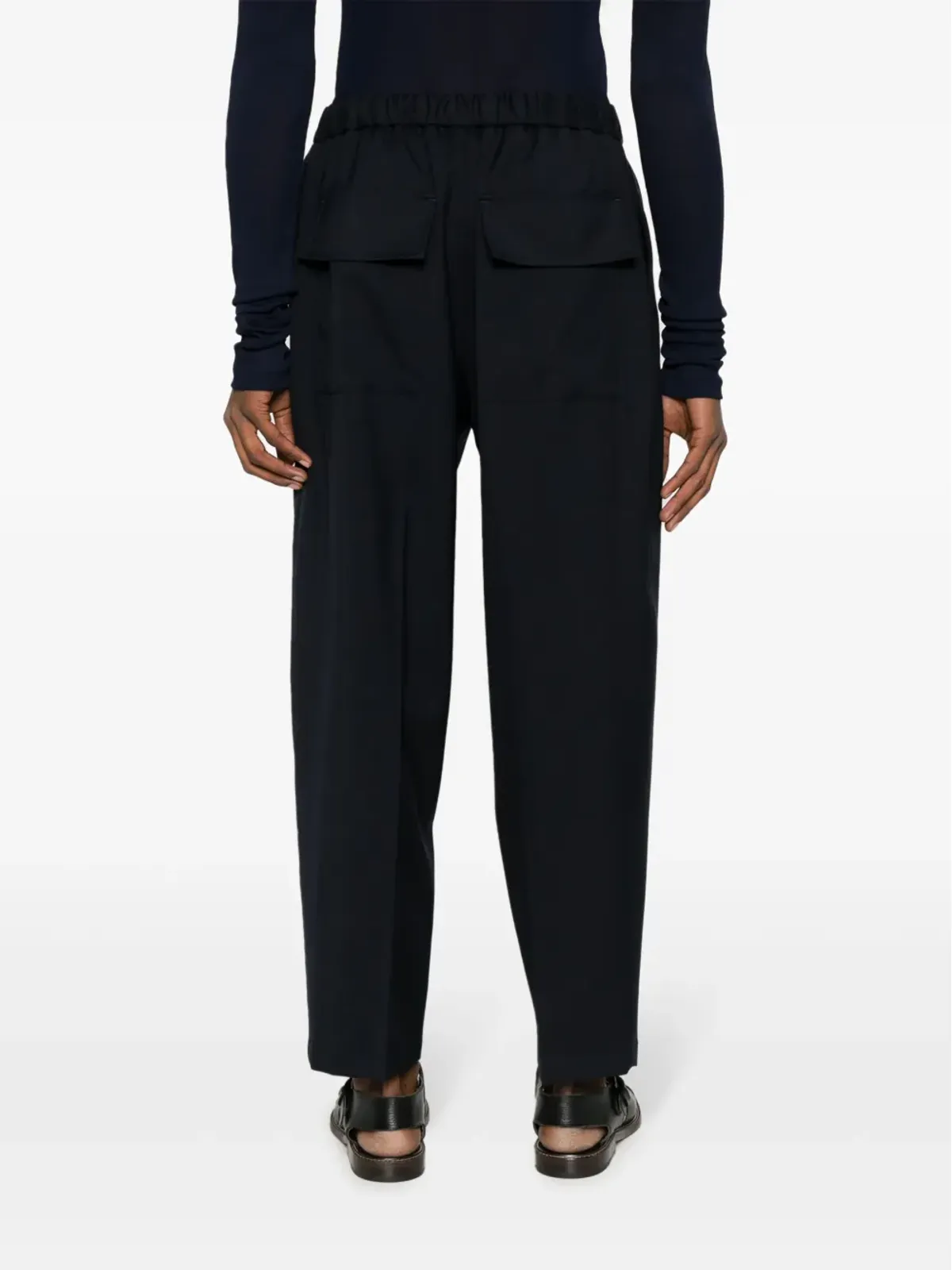 Jil Sander エラスティックウエストバンド付きパンツ - ブルー - 画像4