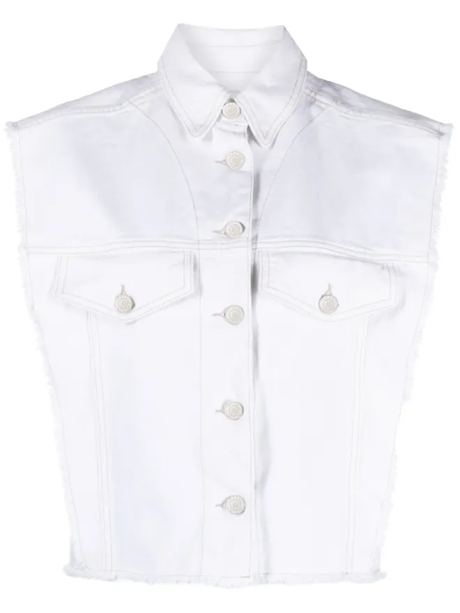 Isabel Marant ISABEL MARANT Tyra デニムジレ - ホワイトの商品画像