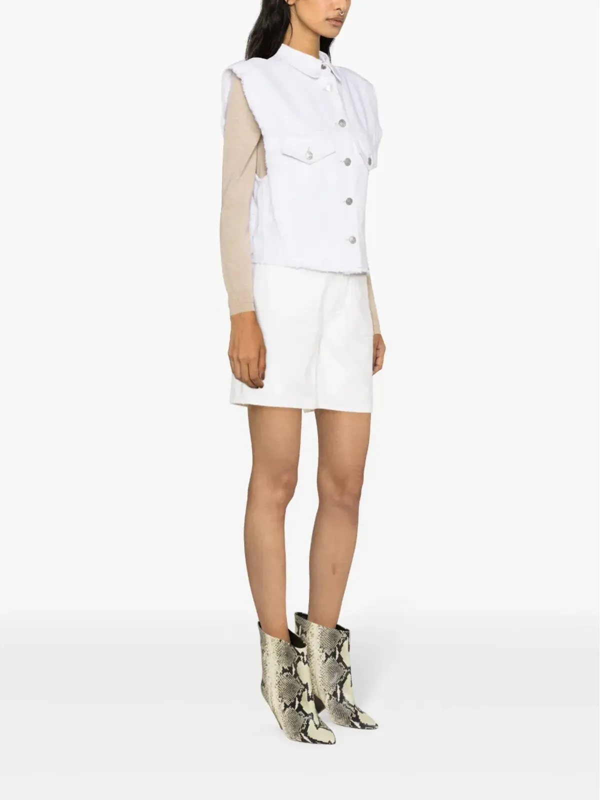 ISABEL MARANT Tyra デニムジレ - ホワイト - 画像3
