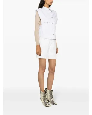 ISABEL MARANT Tyra デニムジレ - ホワイト - サムネイル3