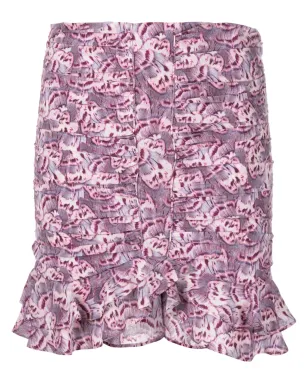 ISABEL MARANT Milendi ギャザー入りミニスカート - パープル - サムネイル1