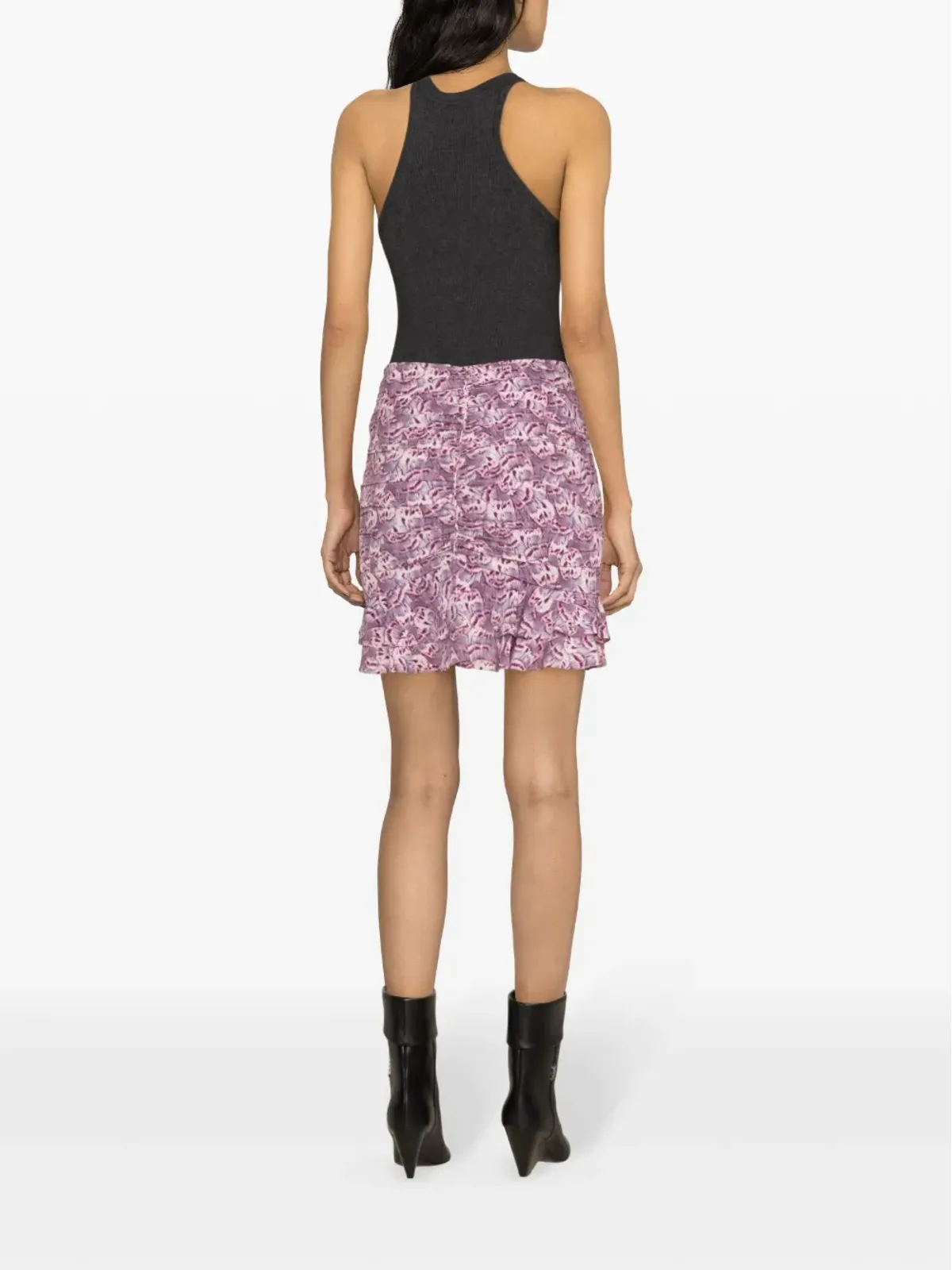 ISABEL MARANT Milendi ギャザー入りミニスカート - パープル - 画像4