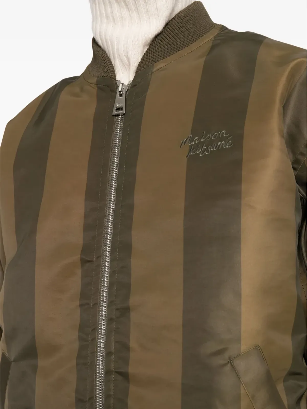 Maison Kitsuné ストライプ柄ボンバージャケット - 画像5