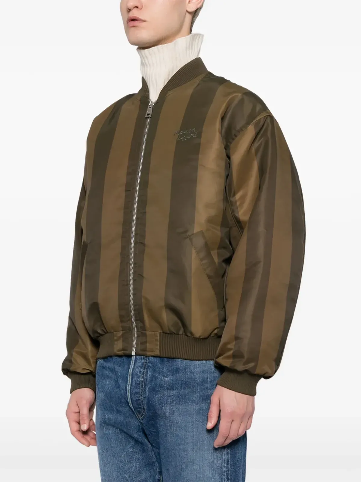 Maison Kitsuné ストライプ柄ボンバージャケット - 画像3