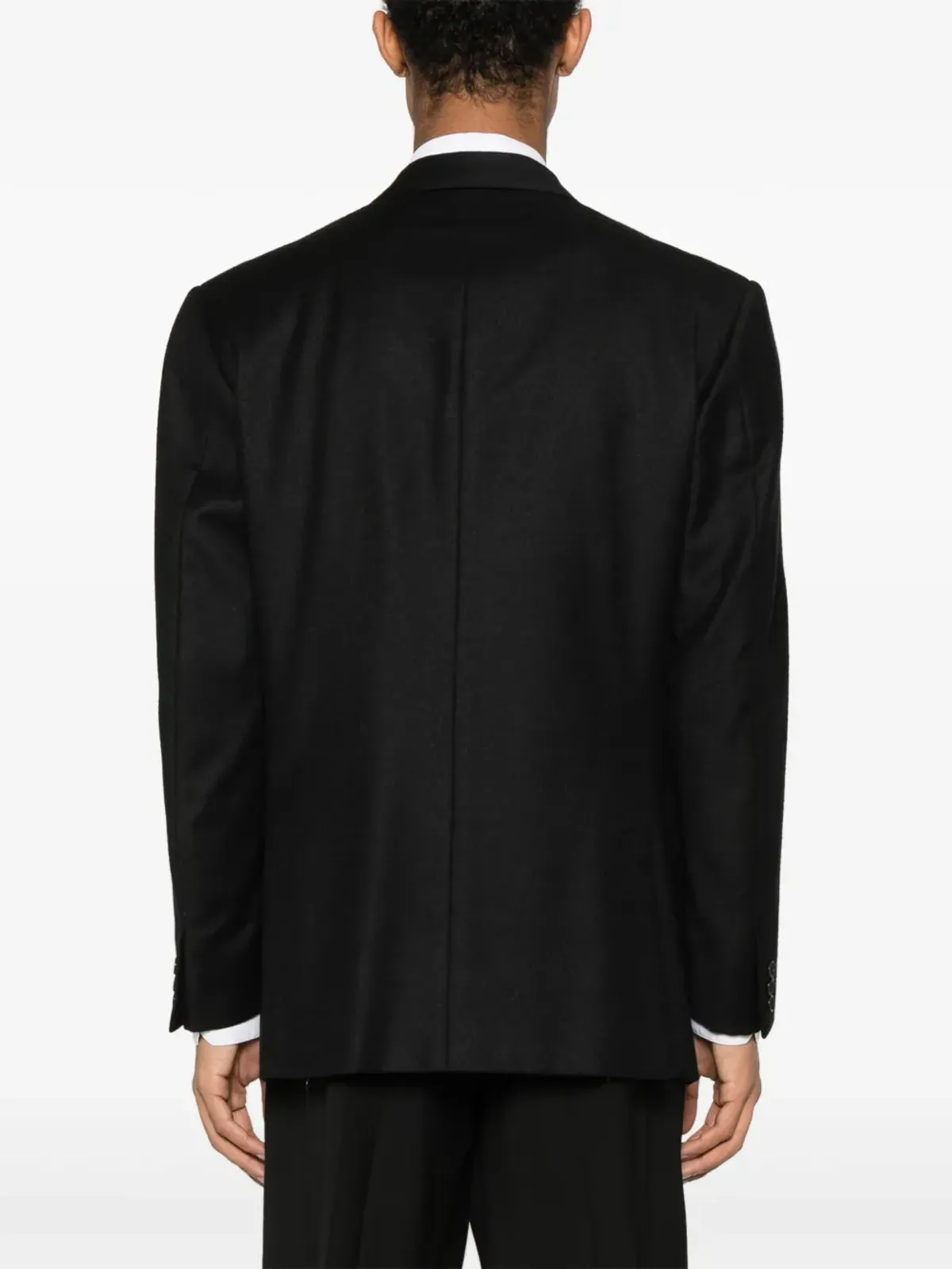 Pierre Cardin ビンテージ 1990年代 ピークドラペル ダブルブレスト ブレザー - ブラック - 画像4