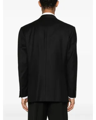 Pierre Cardin ビンテージ 1990年代 ピークドラペル ダブルブレスト ブレザー - ブラック - サムネイル4