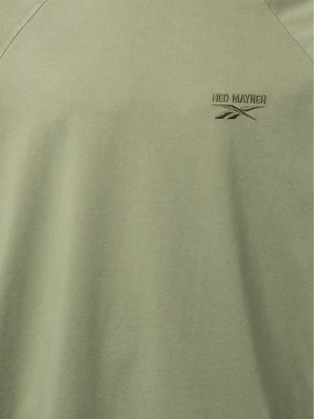 Reebok LTD ロゴ刺繍 ラグラン長袖Tシャツ - グリーン - 画像2