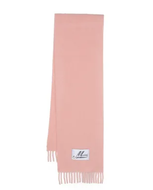 Marni ブラッシュドアルパカ混紡ウールスカーフ - ピンク - サムネイル1