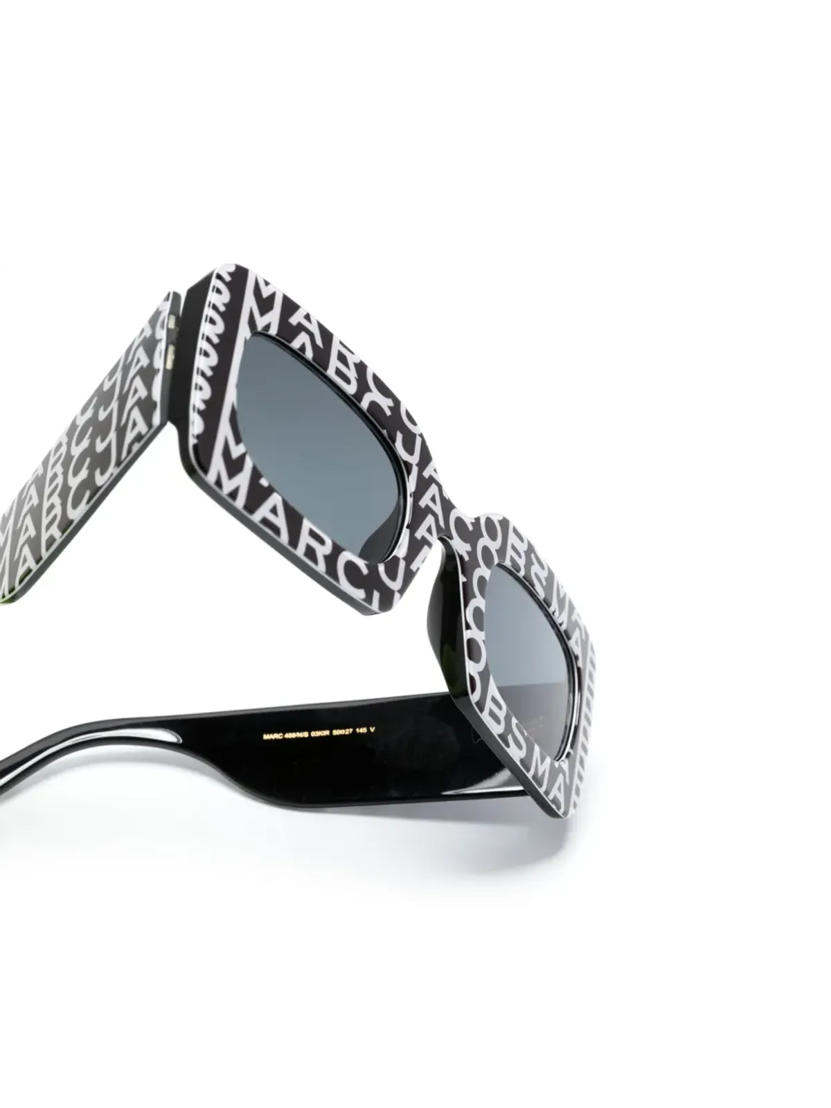 Marc Jacobs Eyewear モノグラム レクタンギュラーフレーム サングラス - ブラック - 画像3