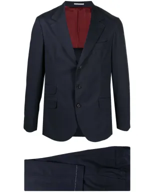 Brunello Cucinelli ツーピース コットン-カシミヤ スーツ ブルー - サムネイル1