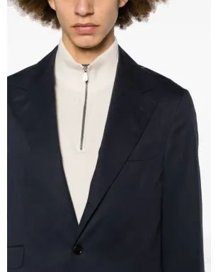Brunello Cucinelli ツーピース コットン-カシミヤ スーツ ブルー - サムネイル5