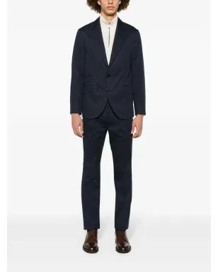 Brunello Cucinelli ツーピース コットン-カシミヤ スーツ ブルー - サムネイル2