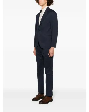Brunello Cucinelli ツーピース コットン-カシミヤ スーツ ブルー - サムネイル3