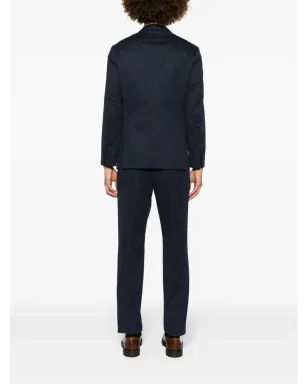 Brunello Cucinelli ツーピース コットン-カシミヤ スーツ ブルー - サムネイル4