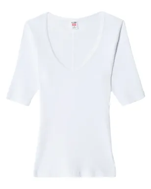 RE/DONE スクープネック付き コットンTシャツ - サムネイル1