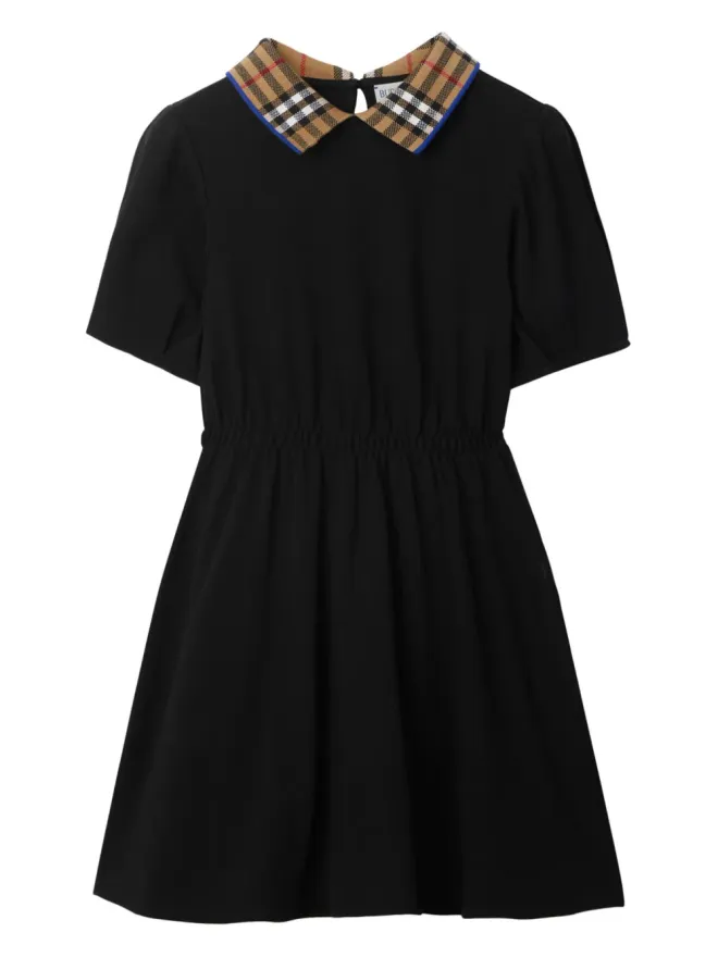 Burberry Kids Burberry Kids チェック柄襟のコットンポロドレスの商品画像