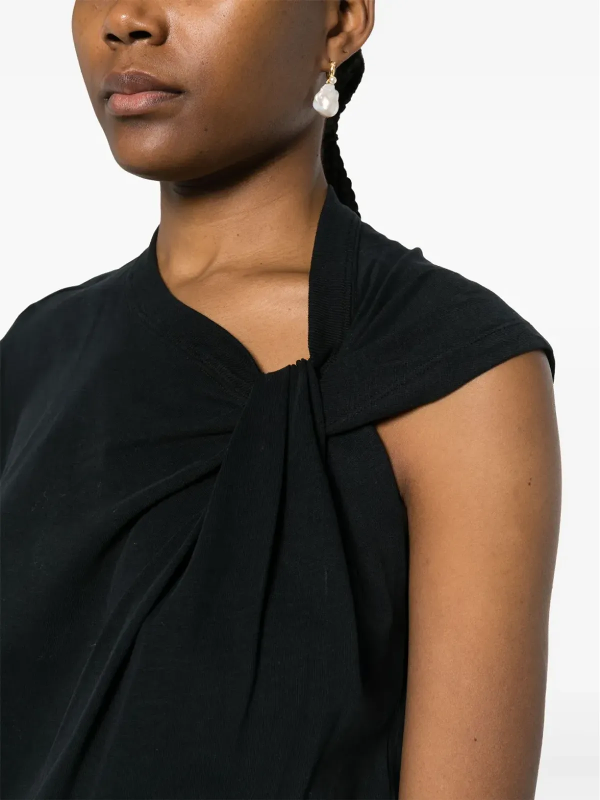 ISABEL MARANT Nayda アシンメトリック Tシャツ - ブラック - 画像5