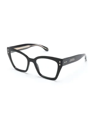 Isabel Marant Eyewear butterfly-frame logo-engraved glasses - Black - サムネイル2