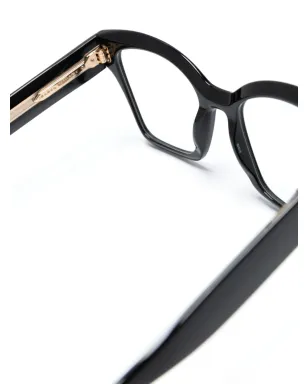 Isabel Marant Eyewear butterfly-frame logo-engraved glasses - Black - サムネイル3