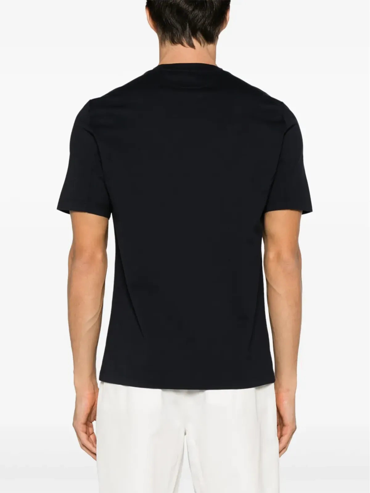 Brunello Cucinelli ロゴプリント コットンTシャツ - ブルー - 画像4