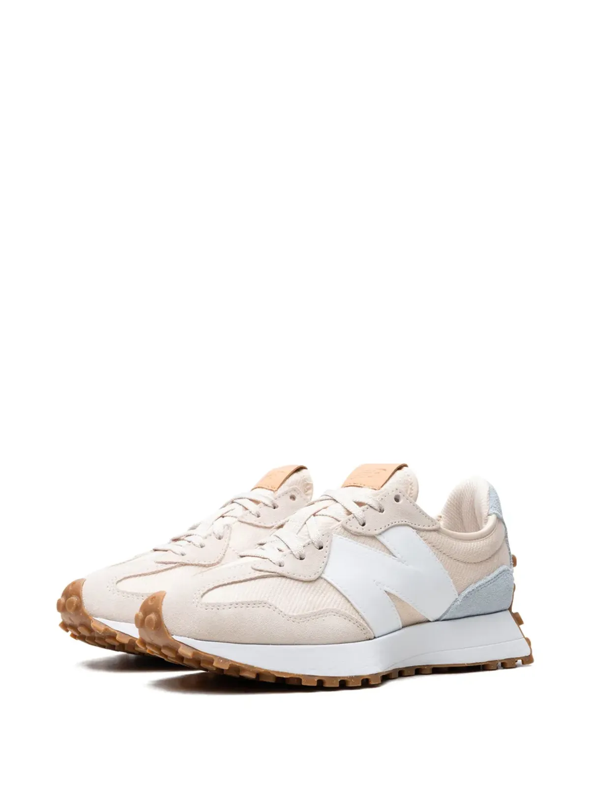 New Balance 327 Calm Taupe/Morning Fog ピンク系スニーカー - 画像3