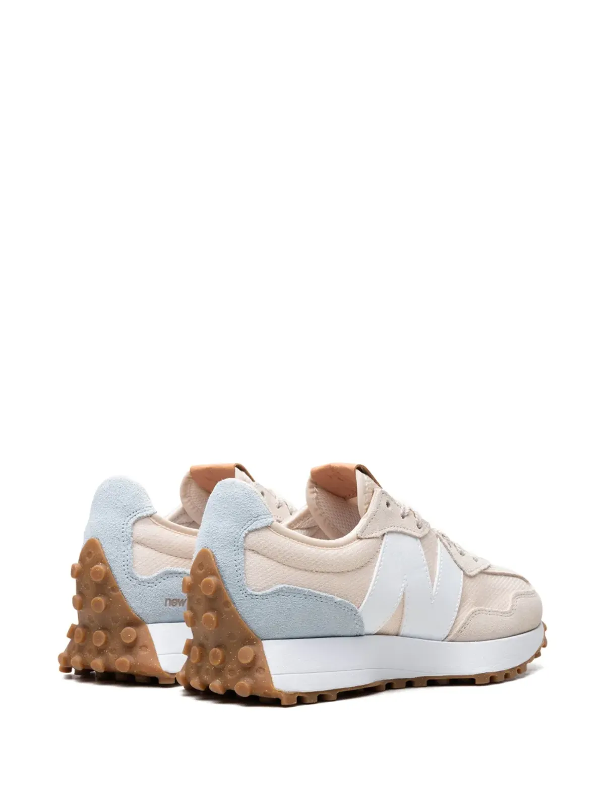 New Balance 327 Calm Taupe/Morning Fog ピンク系スニーカー - 画像4