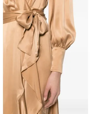 ZIMMERMANN 長袖ラップシルクミディドレス - サムネイル5