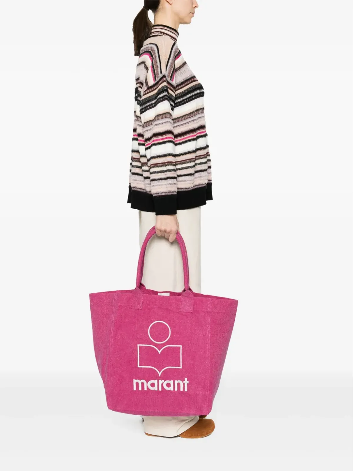 ISABEL MARANT Yenky オーガニックコットン トートバッグ - ピンク - 画像2