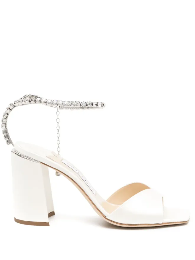 Jimmy Choo Jimmy Choo Saeda 85mm クリスタルストラップ サンダルの商品画像