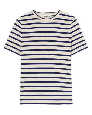 Jil Sander ストライプ入りコットン Tシャツ - ホワイト - サムネイル1