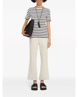 Jil Sander ストライプ入りコットン Tシャツ - ホワイト - サムネイル2