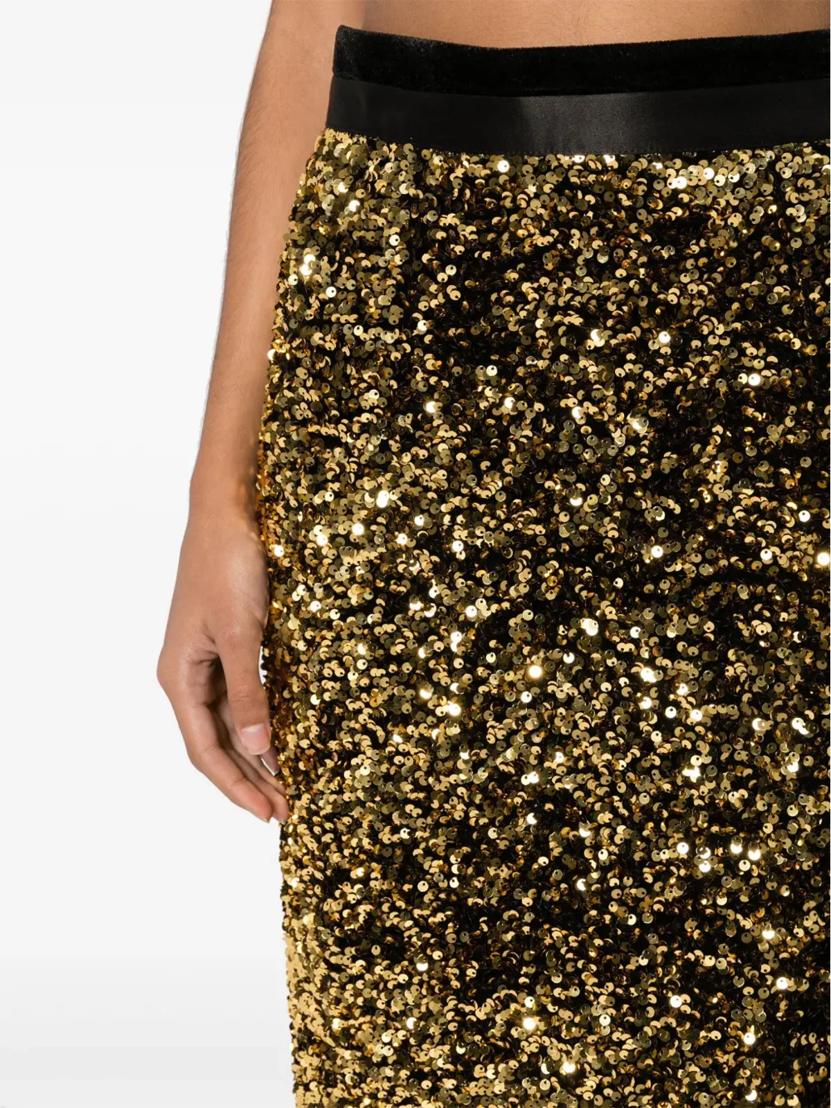 STYLAND sequin-embellished maxi skirt - Gold - 画像5