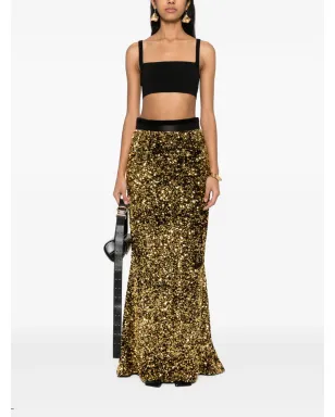 STYLAND sequin-embellished maxi skirt - Gold - サムネイル2