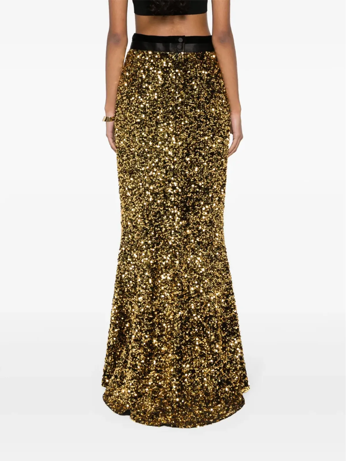 STYLAND sequin-embellished maxi skirt - Gold - 画像4