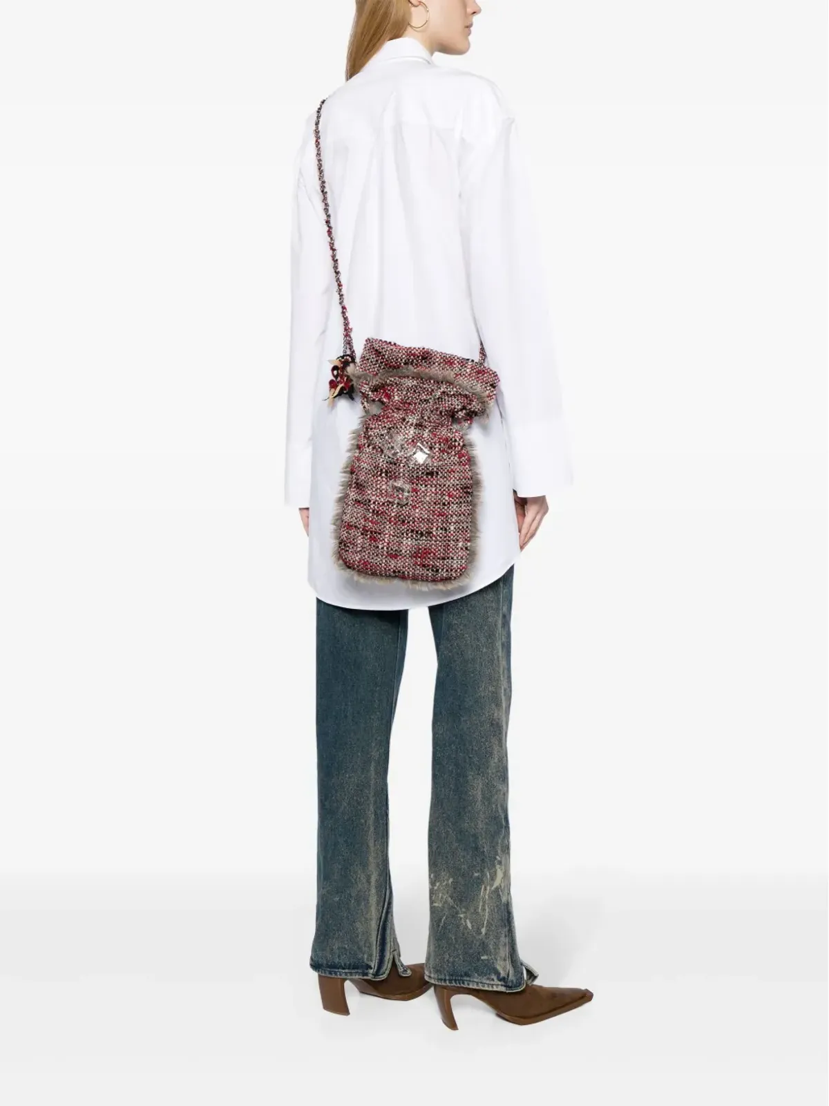 CHANEL ビンテージ 2010年 ホットウォーターボトル ツイード クロスボディ バッグ マルチカラー - 画像2