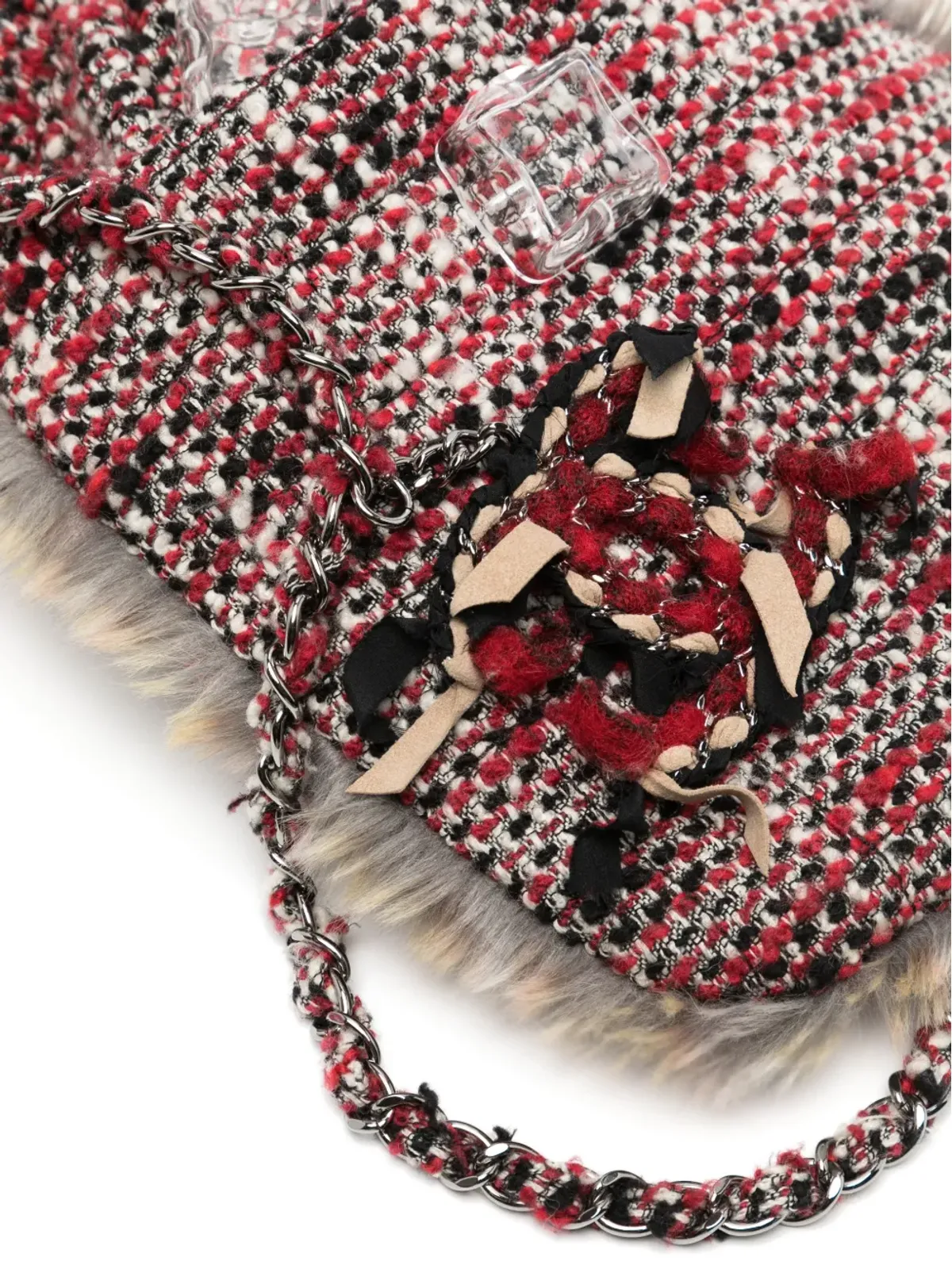 CHANEL ビンテージ 2010年 ホットウォーターボトル ツイード クロスボディ バッグ マルチカラー - 画像4