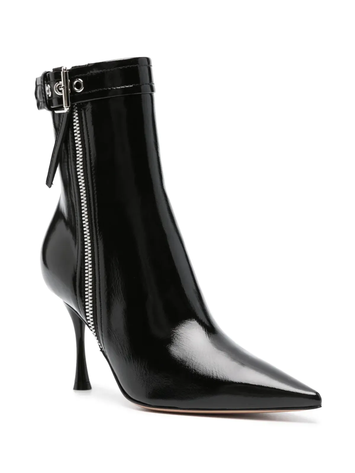 Gianvito Rossi 95mm レザー アンクルブーツ - ブラック - 画像2