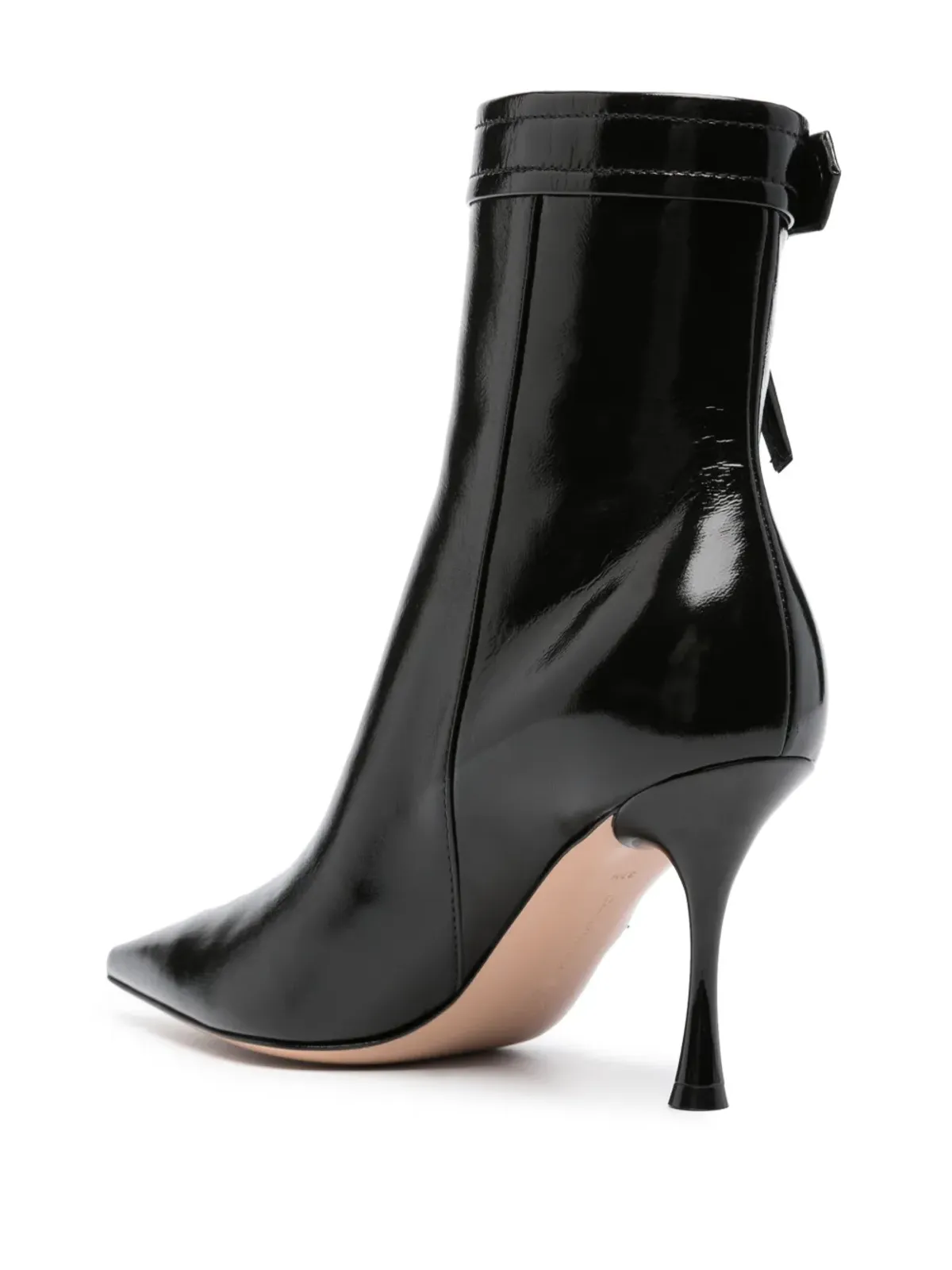 Gianvito Rossi 95mm レザー アンクルブーツ - ブラック - 画像3