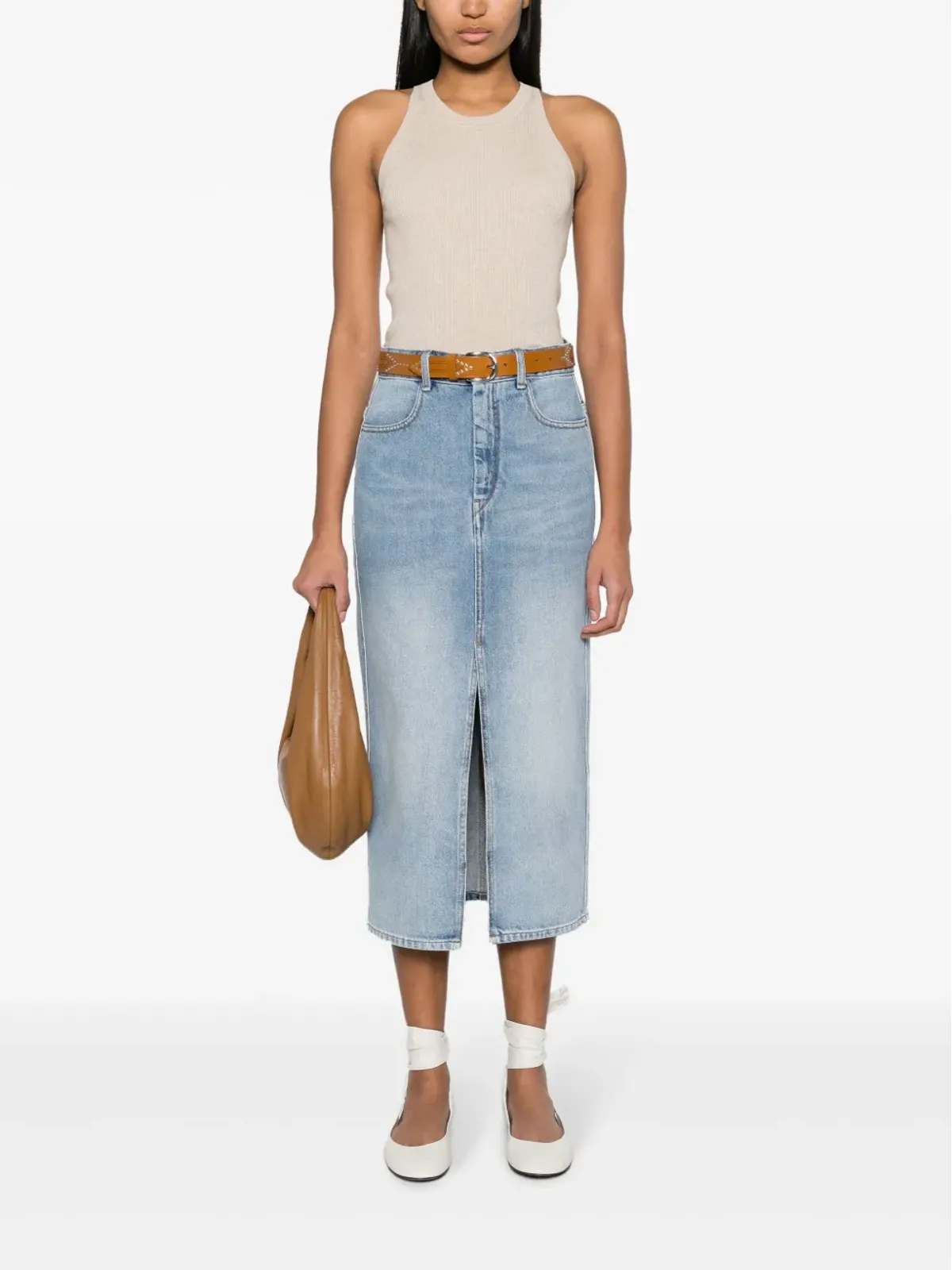 ISABEL MARANT ジュリシア デニム ミディスカート ブルー - 画像2